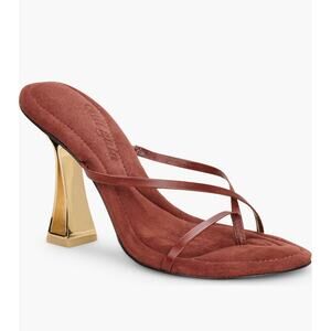 Cult Gaia in mahogany brown Soriah Slide Strappy leather Sandal (Women) 36.5
